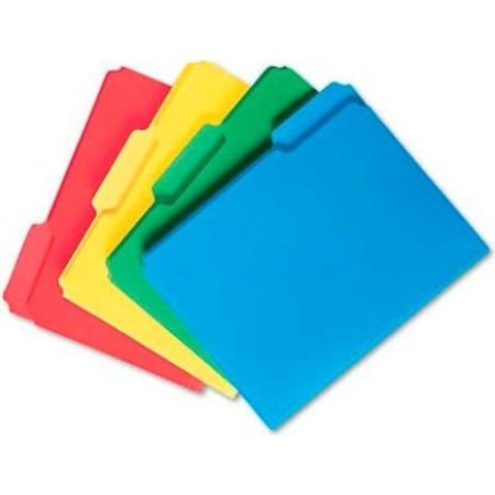 SMEAD Smead Waterproof Poly File Folders, 1/3 Cut Top Tab, Letter, Assorted, 24/Box 10500